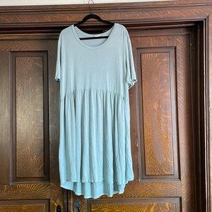 Sage green fit and flair dress